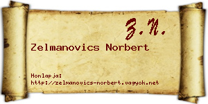 Zelmanovics Norbert névjegykártya